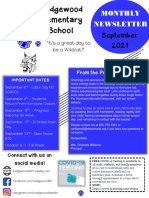 Newsletter Wedgewood Elementary September 2021