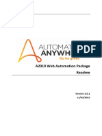 A2019 Web Automation Package Readme