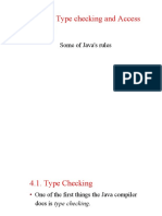 Topic4: Type Checking and Access Control: Some of Java's Rules