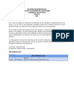 Informe Implementación-Agosto - Clemencia de Caycedo