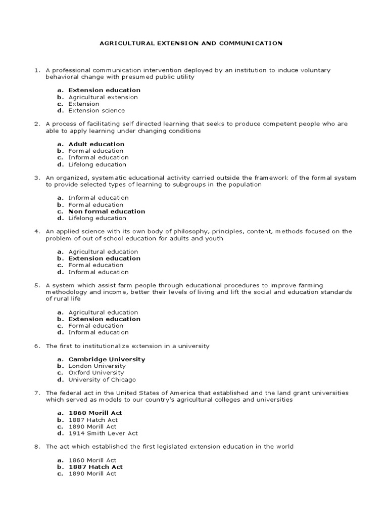 Agricultural Extension and Communication Principles | PDF | Agriculture ...
