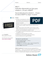 Endress-Hauser Loop Powered Process Indicator RIA15 ES