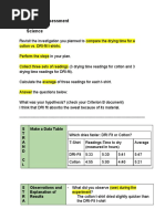 MYP 1 - Cri. C Summative - Science