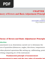 Theory of Errors and Basic Adjustment Principles: Tewodros