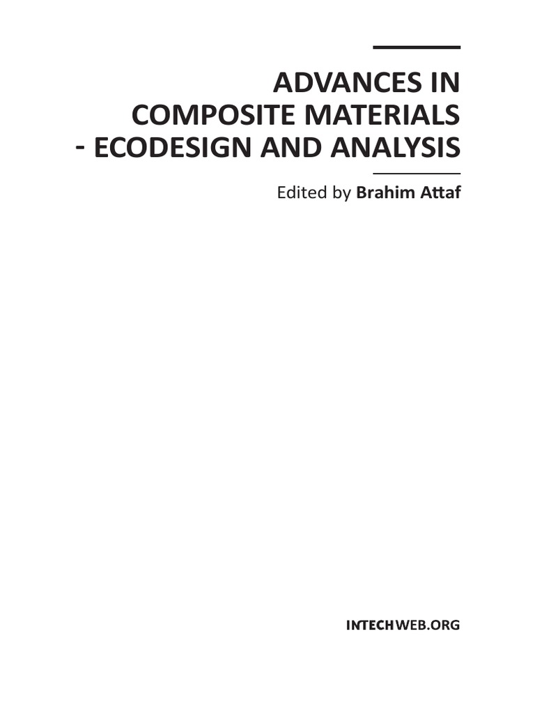 Advances in Composite Materials - Ecodesign and Analysis | PDF ...