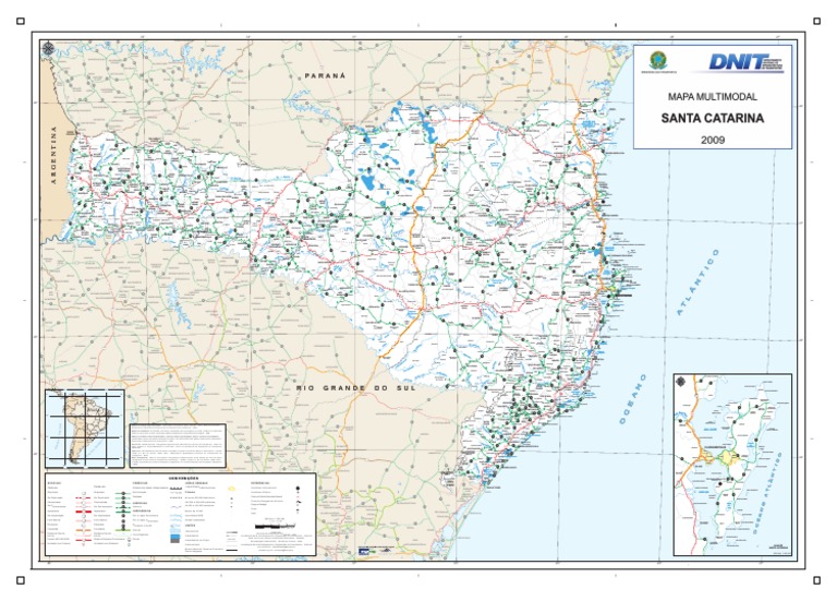 Mapa Rodoviário de Santa Catarina | PDF