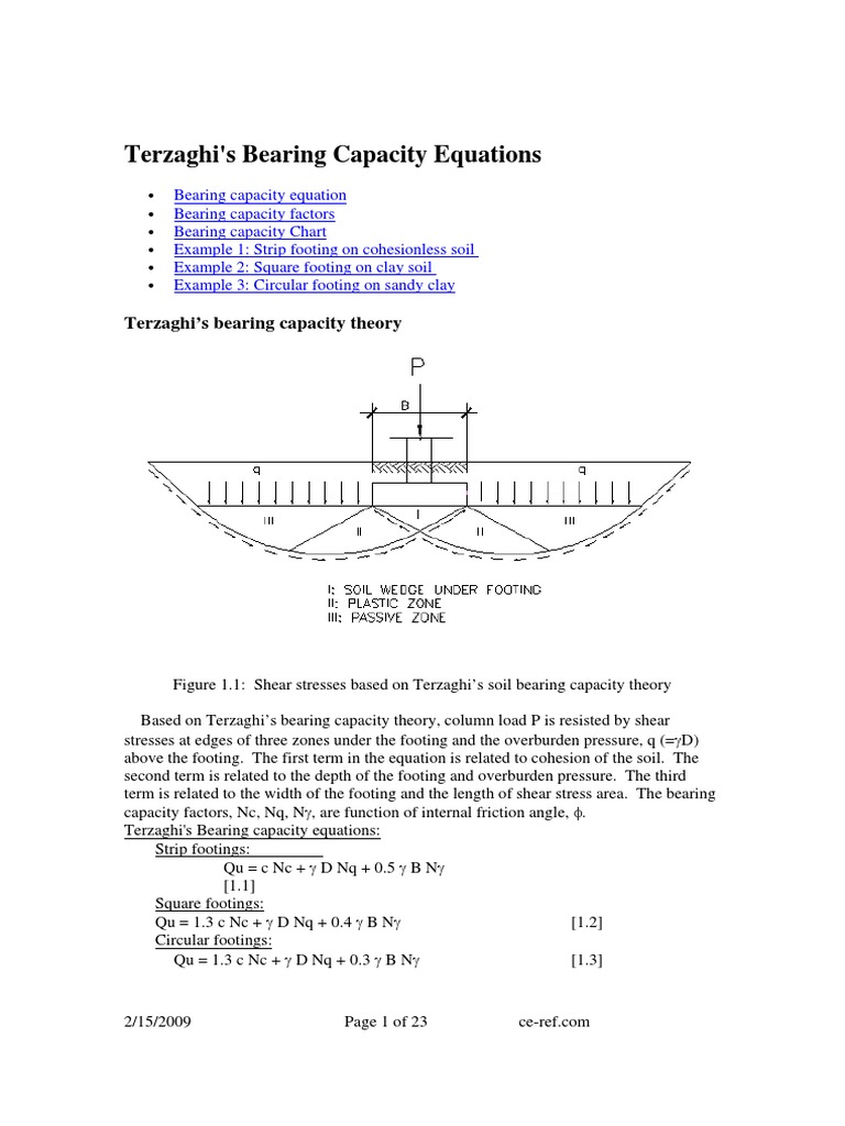 An Analysis of Terzaghi's and Meyerhof's Bearing Capacity Theories for ...