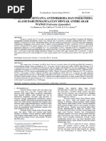 Download Jurnal PEMBUATAN SENYAWA ANTIMIKROBA DAN INSEKTISIDA ALAMI DARI PEMANFAATAN MINYAK ATSIRI AKAR WANGI Vetiveria zizanoides by jujurkali74 SN52393020 doc pdf