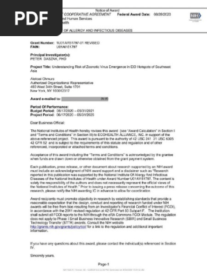 D&A: 28082020 NIH Grant Notice | PDF | National Institutes