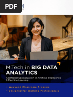 Mtech Big Data Analytics SRM