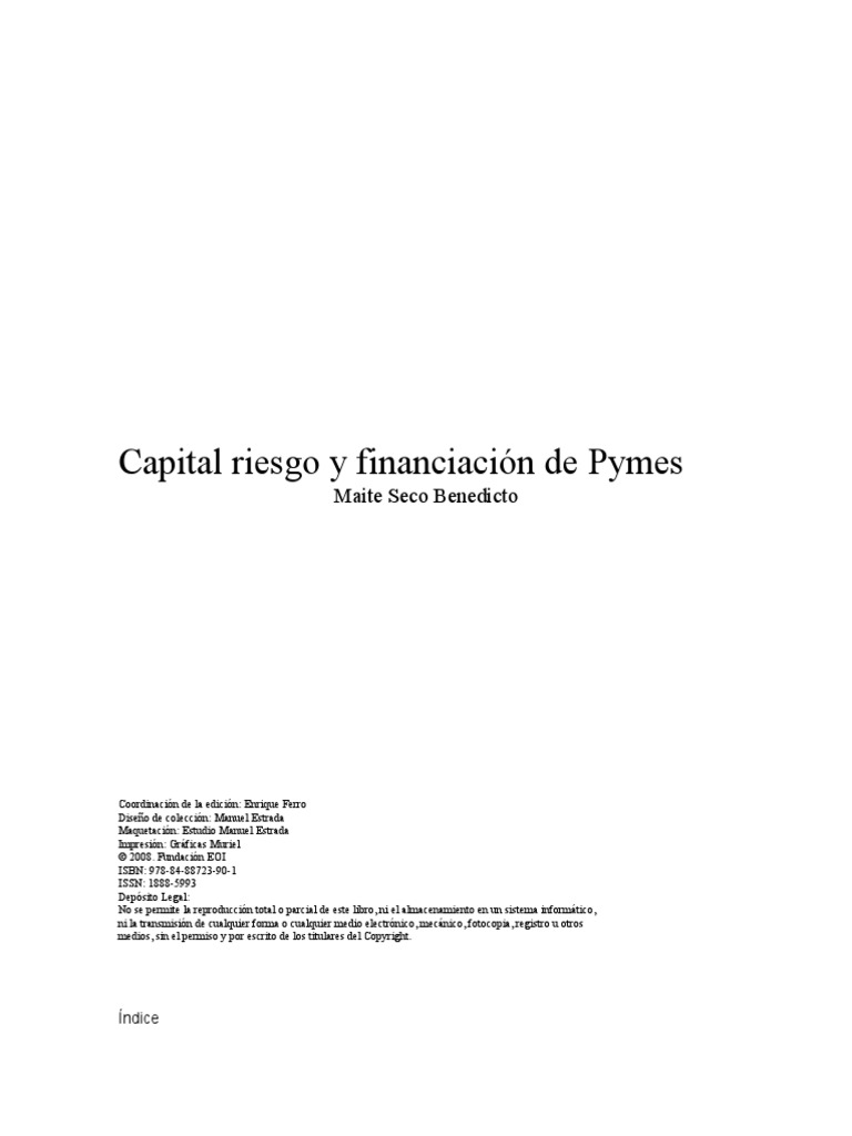 Capital Riesgo y Financiación de Pymes | PDF | Capital de riesgo ...