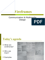 Wireframes: Communication & Multimedia Design