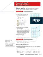 2.2 Characteristics of Quadratic Functions: Essential Question