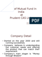 Study of Mutual Fund in India at Prudent CAS Ltd.::-Name Amit Mehta: - Enrollment No 09756052022