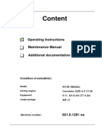 Content: Operating Instructions Maintenance Manual Additional Documentation