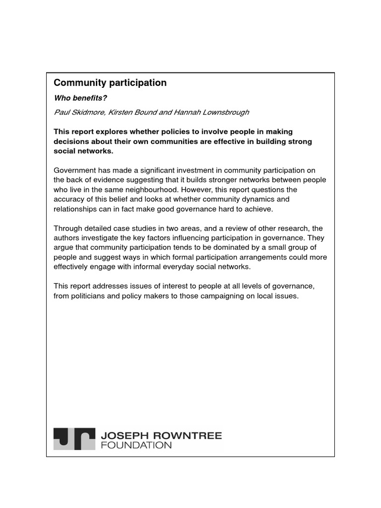 1802 Community Network Governance | PDF | Social Capital | Governance