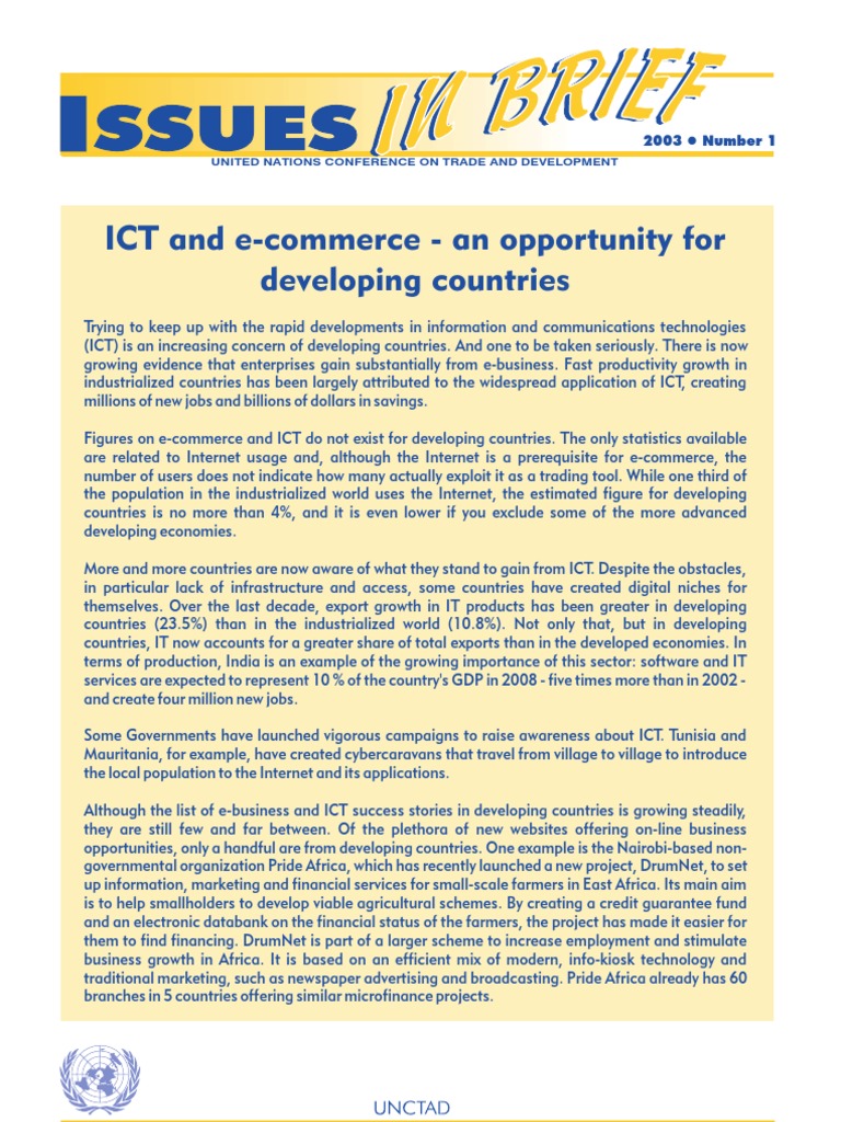 ICT and E-Commerce in Developing Countries | PDF | Information And ...