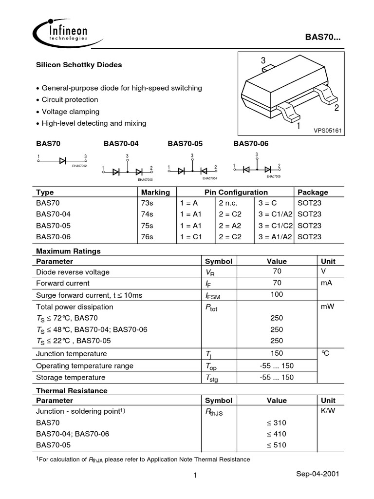 GeneralPurpose Diode For HighSpeed Switching Circuit Protection Voltage Clamping HighLevel