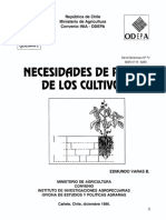 Cultivo de riegos en necesidades de aspersión