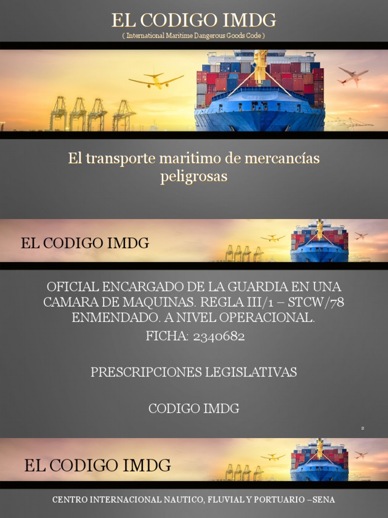 Código IMDG: Transporte Seguro de Mercancías | PDF | Transporte
