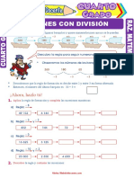 Sucesiones Con División para Cuarto Grado de Primaria