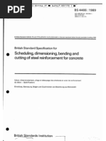 BS 4466-1989 Specification For Scheduling, Dimensioning, Bending & Cutting of Steel Reinforcement For Concrete