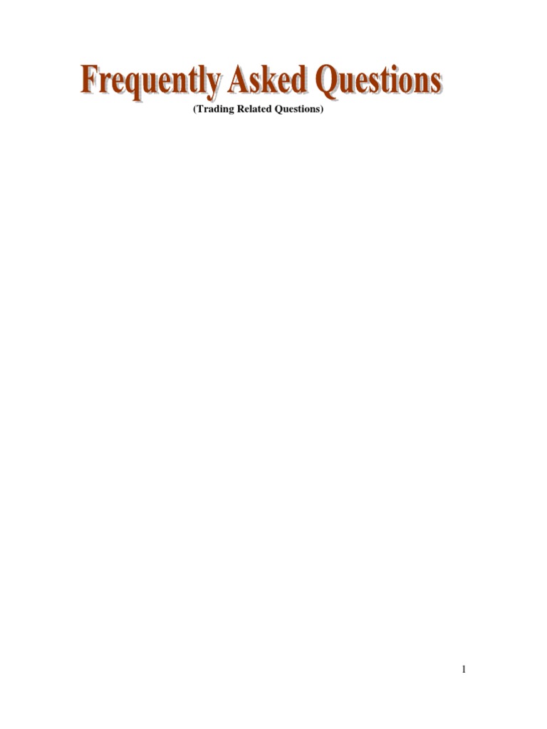 Trading Related Questions | PDF