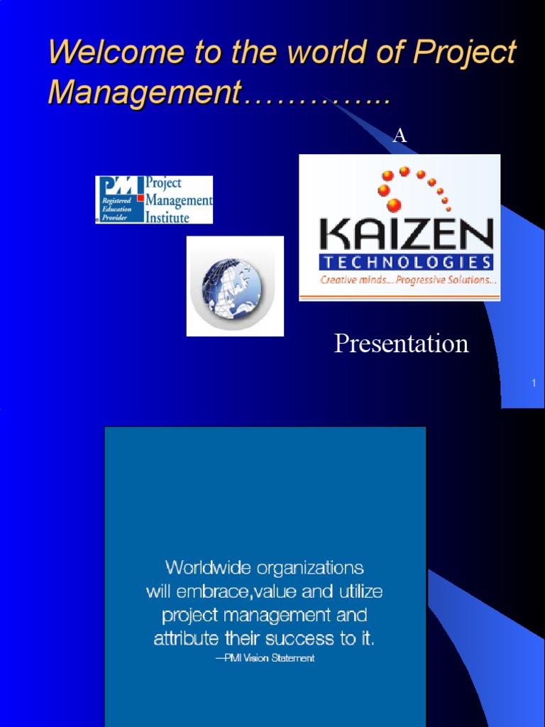 Welcome To The World of Project Management . | PDF | Project Management ...