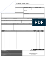 Packing List Format: Invoice No. & Date