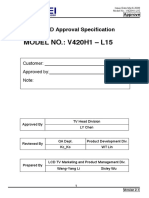MODEL NO.: V420H1 - L15: TFT LCD Approval Specification