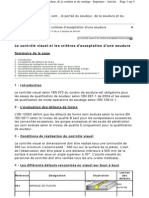 Le Contrôle Visuel Et Les Critères D'acceptation D'une Soudure