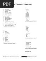 First Masterclass: Unit Test 5 Answer Key: 1 Mark For Each Correct Answer