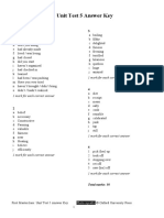 First Masterclass: Unit Test 5 Answer Key: 1 Mark For Each Correct Answer