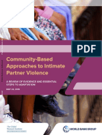 Community-Based Approaches To Intimate Partner Violence: Focus On Comprehensive, Long-Term Responses