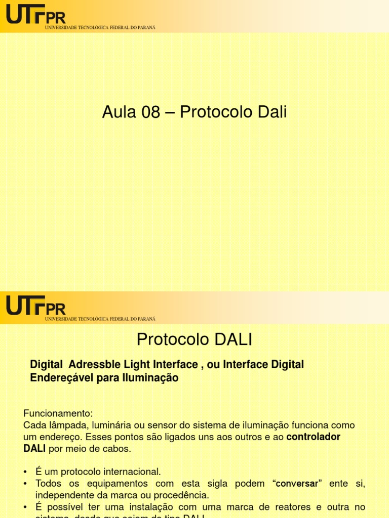 Protocolo DALI: Iluminação Digital Flexível | PDF | Iluminação pública ...