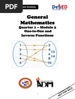 General Mathematics: Quarter 1 - Module 3 One-to-One and Inverse Functions