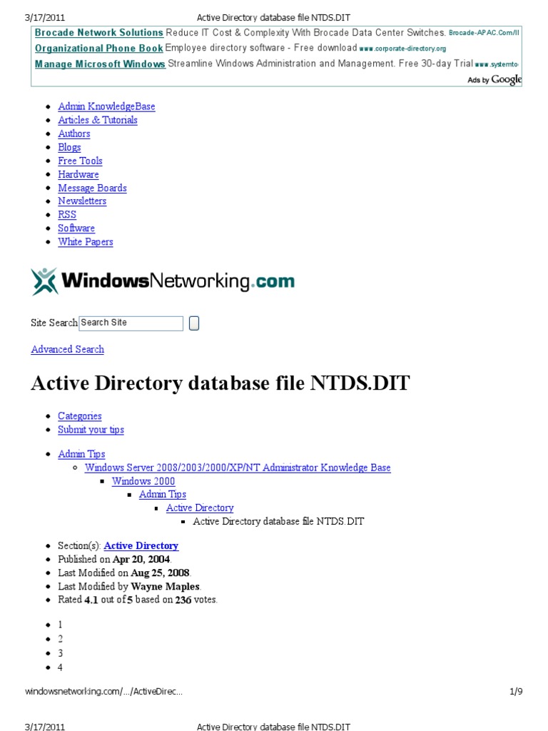 Ntds Active Directory : What is Ntds settings in Active Directory? – ZDMBKN