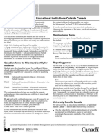 Information For Educational Institutions Outside Canada: Distribution of Forms