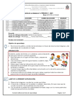 Final GUIA DE ESPAÑOL 1° - SEMANA 4 PERIODO 1 - 2021