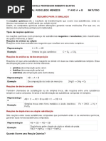 REAÇÕES QUÍMICAS