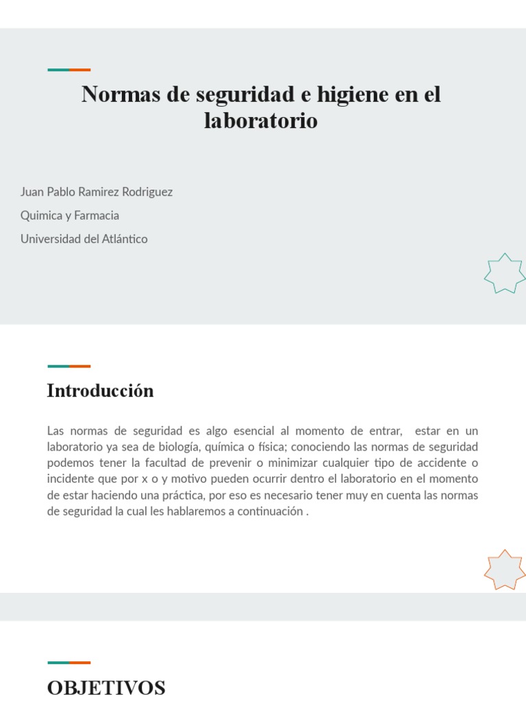 Normas de seguridad e higiene en laboratorio | PDF | Laboratorios ...
