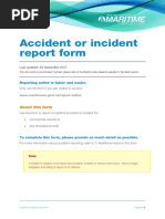 Accident Incident Report Form