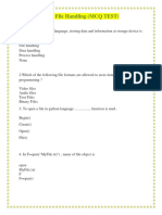 Data File Handling (MCQ TEST)