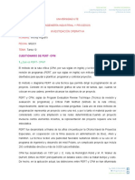 Tarea 10 Operativa Cuestionario de Pert - CPM