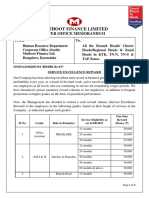 Muthoot Finance Limited: Inter Office Memorandum