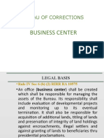 Bureau of Corrections: Business Center