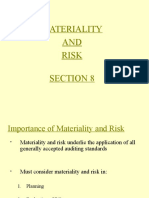 Materiality AND Risk Section 8