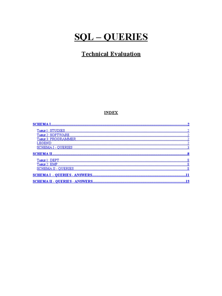SQL Questions-01 | PDF | Programmer | Sql