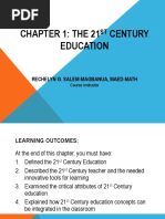 Chapter 1: The 21 Century Education: Rechelyn G. Salem-Magbanua, Maed-Math