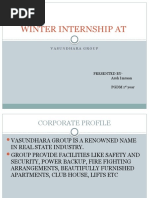 Winter Internship At: Vasundhara Group